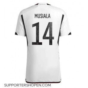 Tyskland Jamal Musiala #14 Hemma Matchtröja VM 2022 Kortärmad